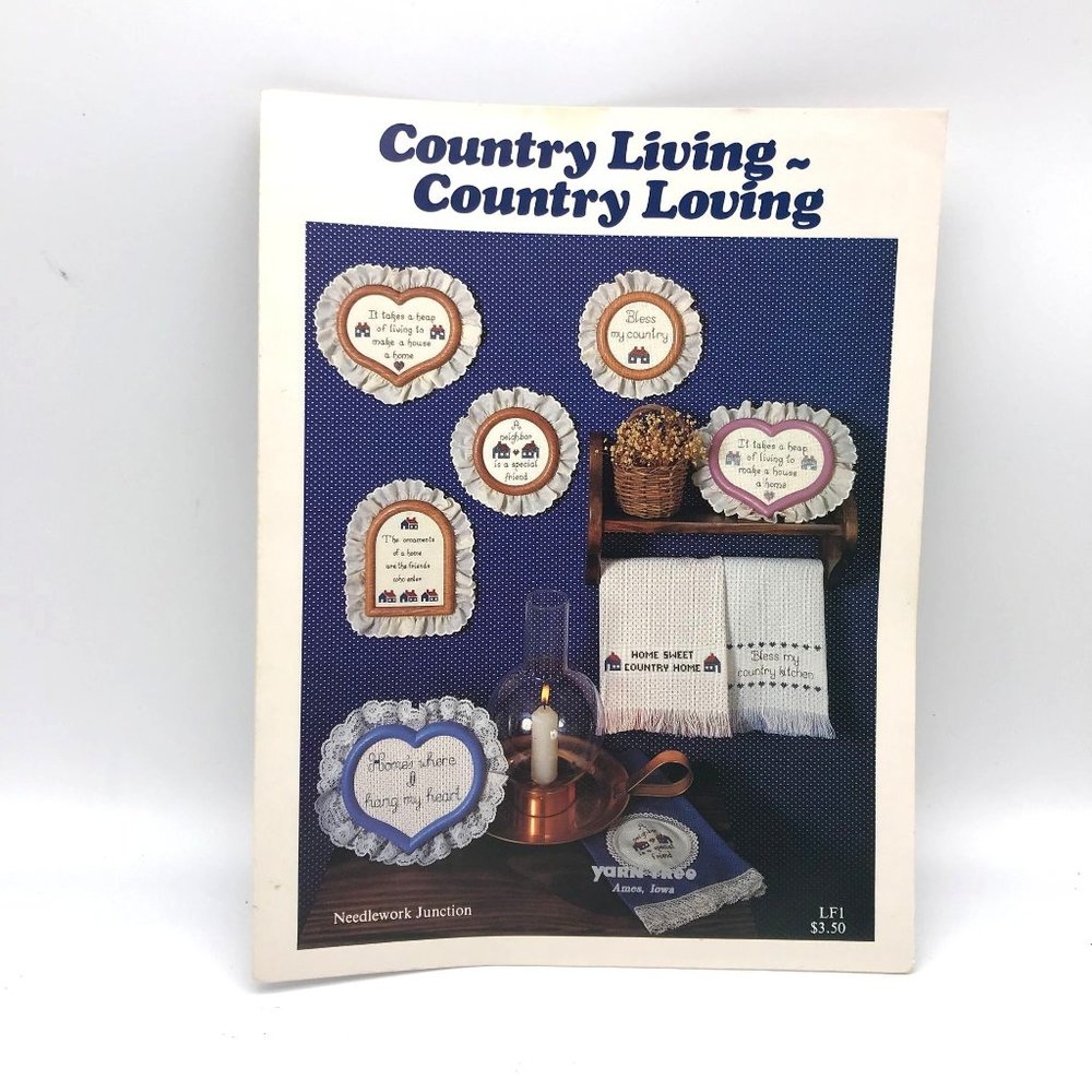 Vintage Cross Stitch Patterns, Country Living Country Loving LF1, Needlework